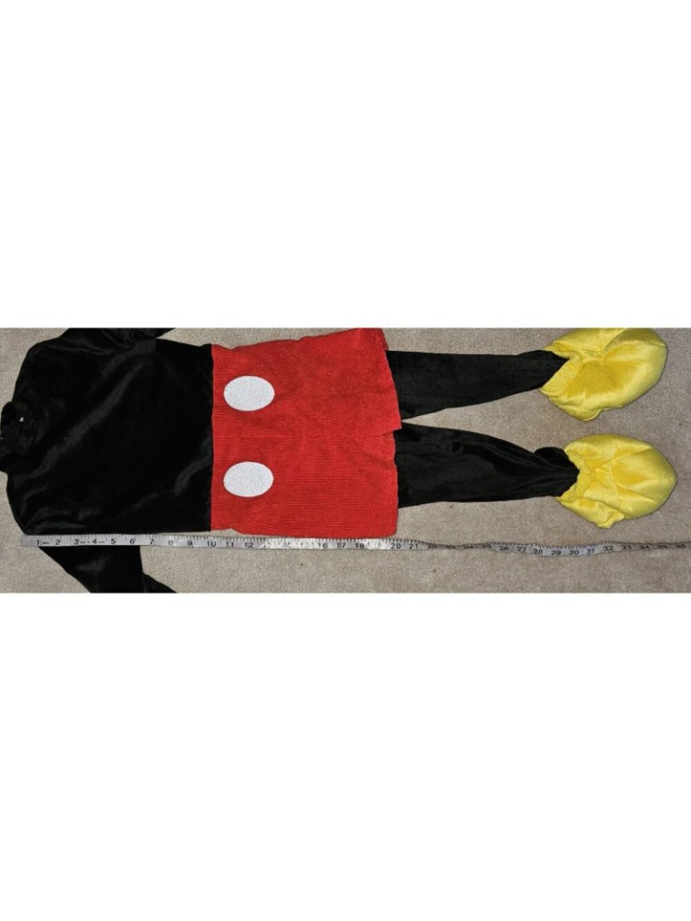 Disney Mickey Mouse Halloween Costume Toddler 2T Jumpsuit Headpiece Spirit - Picture 3 of 16